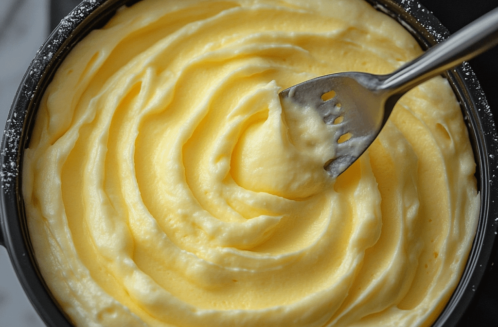 crème pâtissière fait maison texture onctueuse dans une tarte