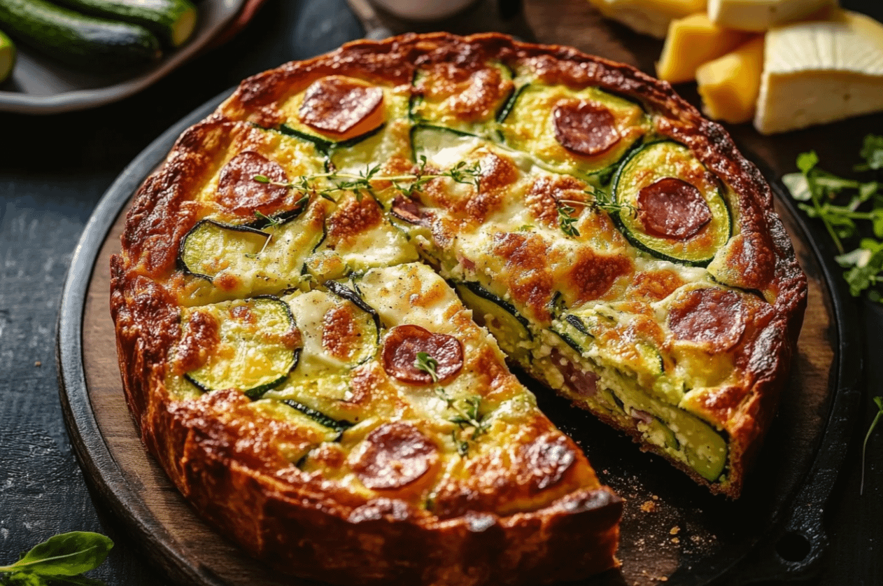 croque-cake courgette jambon fromage moelleux doré (Pour l'image principale du gâteau cuit)