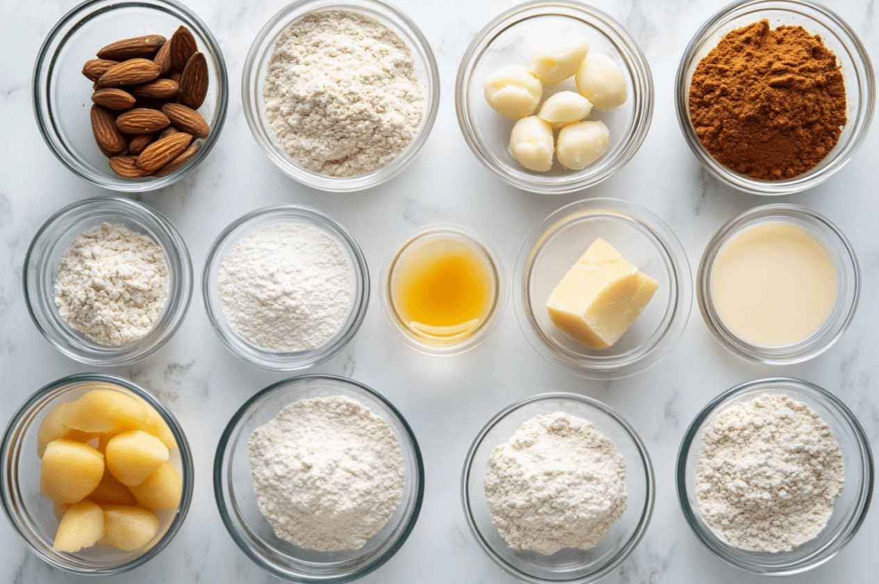 Moelleux aux amandes et compote de pommes moelleux