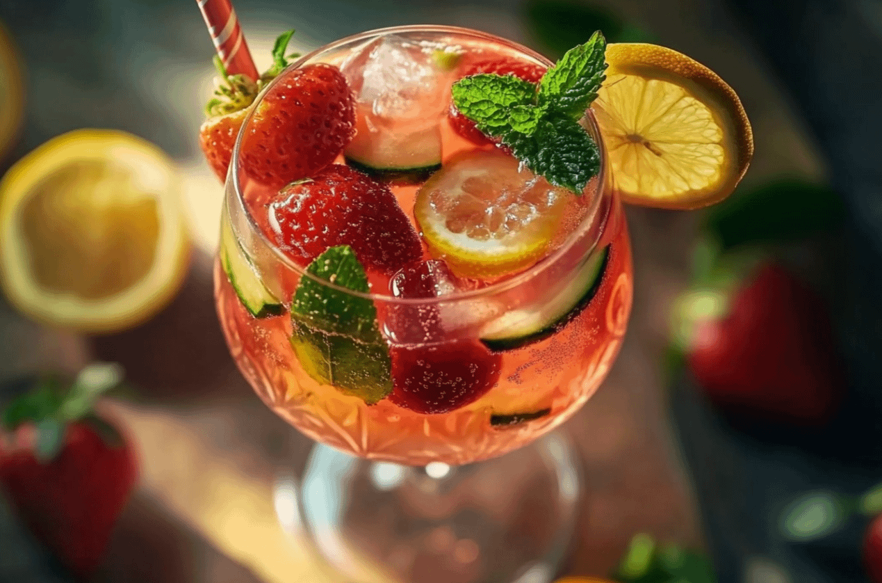 Recette Facile de Sangria Rosé Fraise et Citron Vert : La Boisson Rafraîchissante Idéale pour l'Été