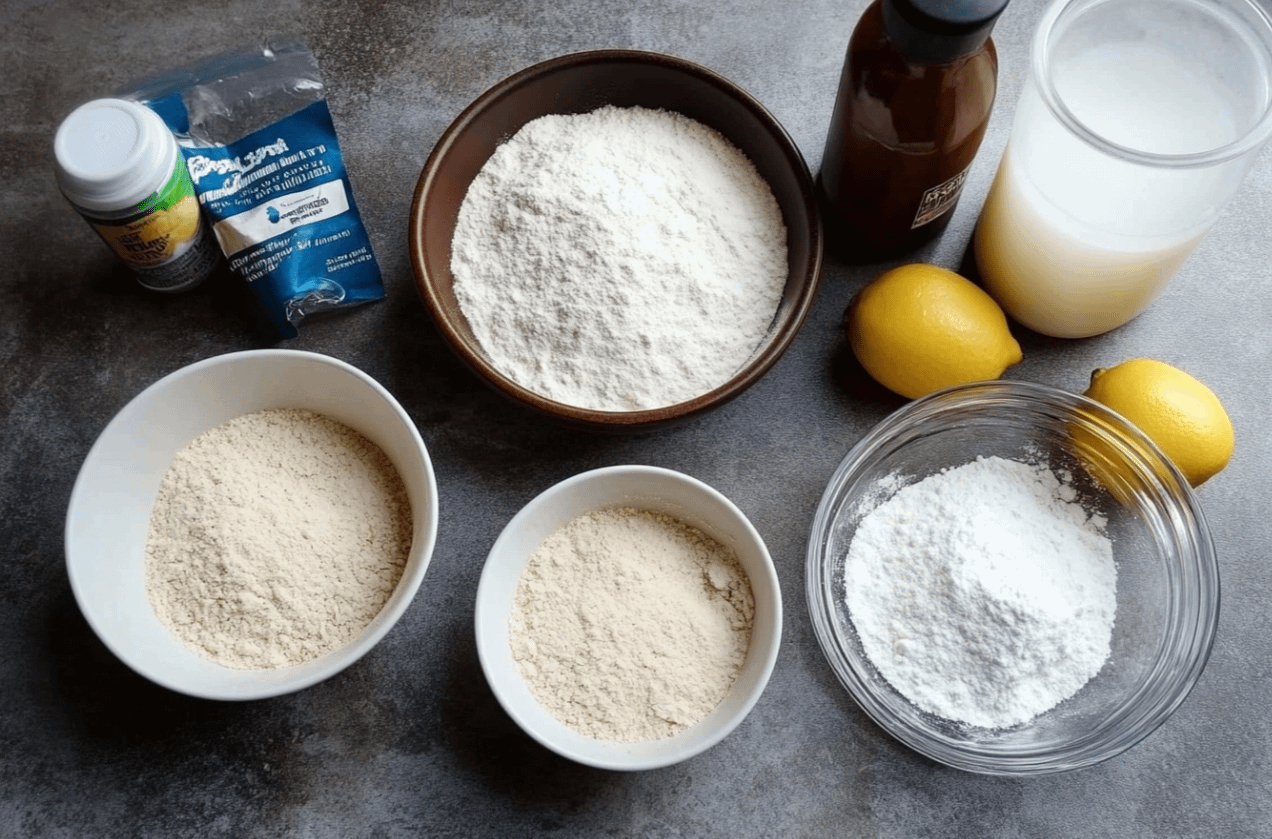 Croustillant des fêtes foraines doré et saupoudré de sucre glace, sur une assiette rustique avec des beignets moelleux en arrière-plan.